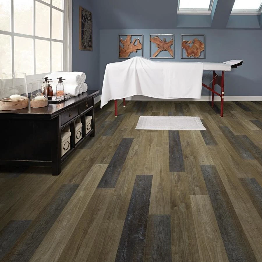 SMARTCORE Pro 7-Piece 7.08-in x 48.03-in Springfield Mix Luxury Vinyl Plank Flooring