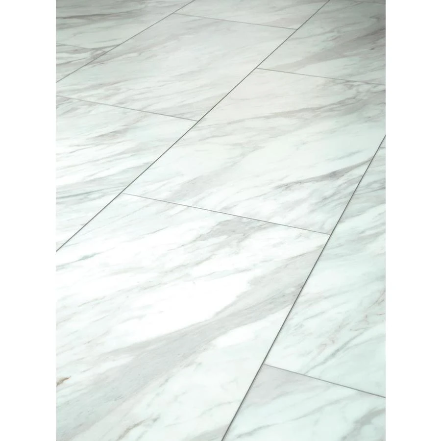 SMARTCORE Pro 8-Piece 12-in x 24-in Gardena Marble Interlocking Vinyl Tile