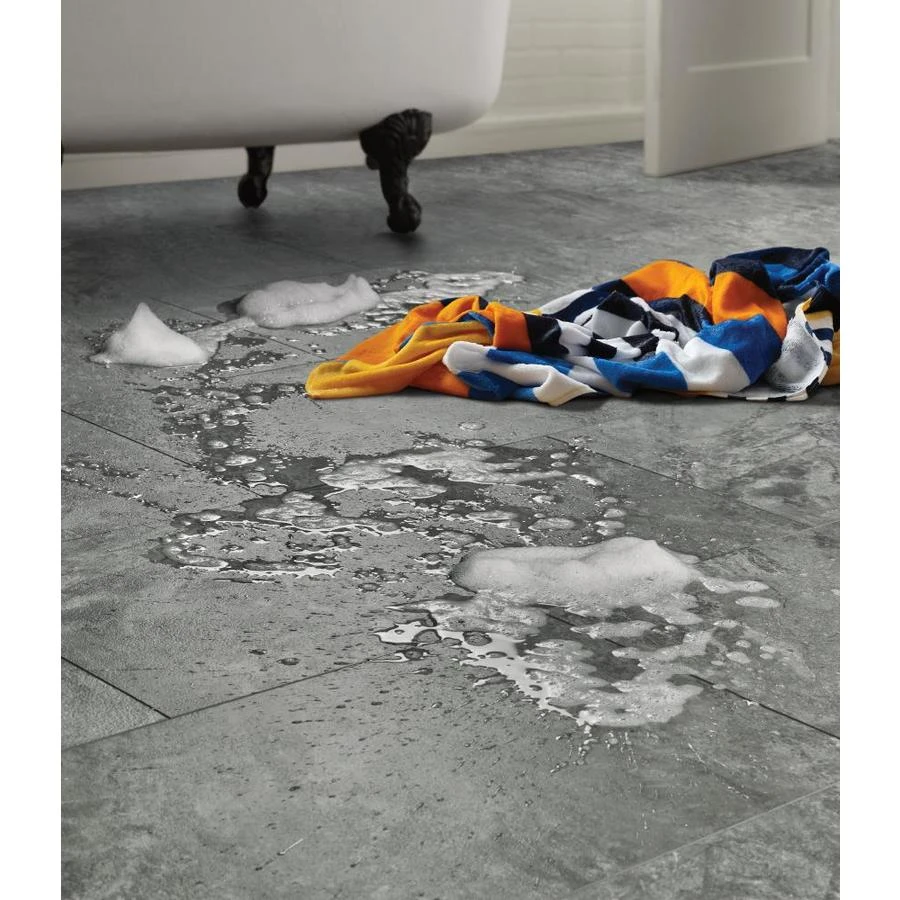 SMARTCORE 10-Piece 12-in x 24-in Sumter Stone Interlocking or Glue (Adhesive) Luxury Vinyl Tile